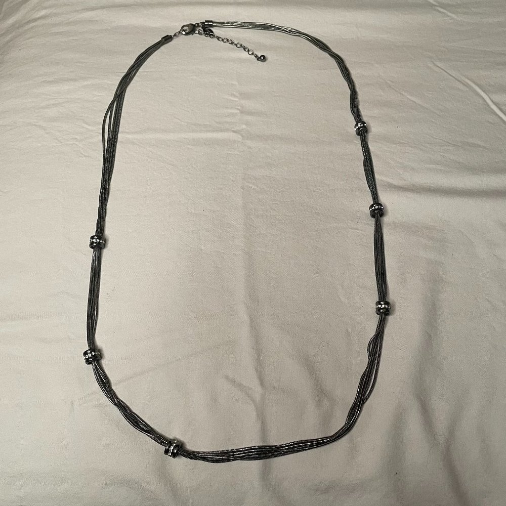 Chico’s Long Black Necklace